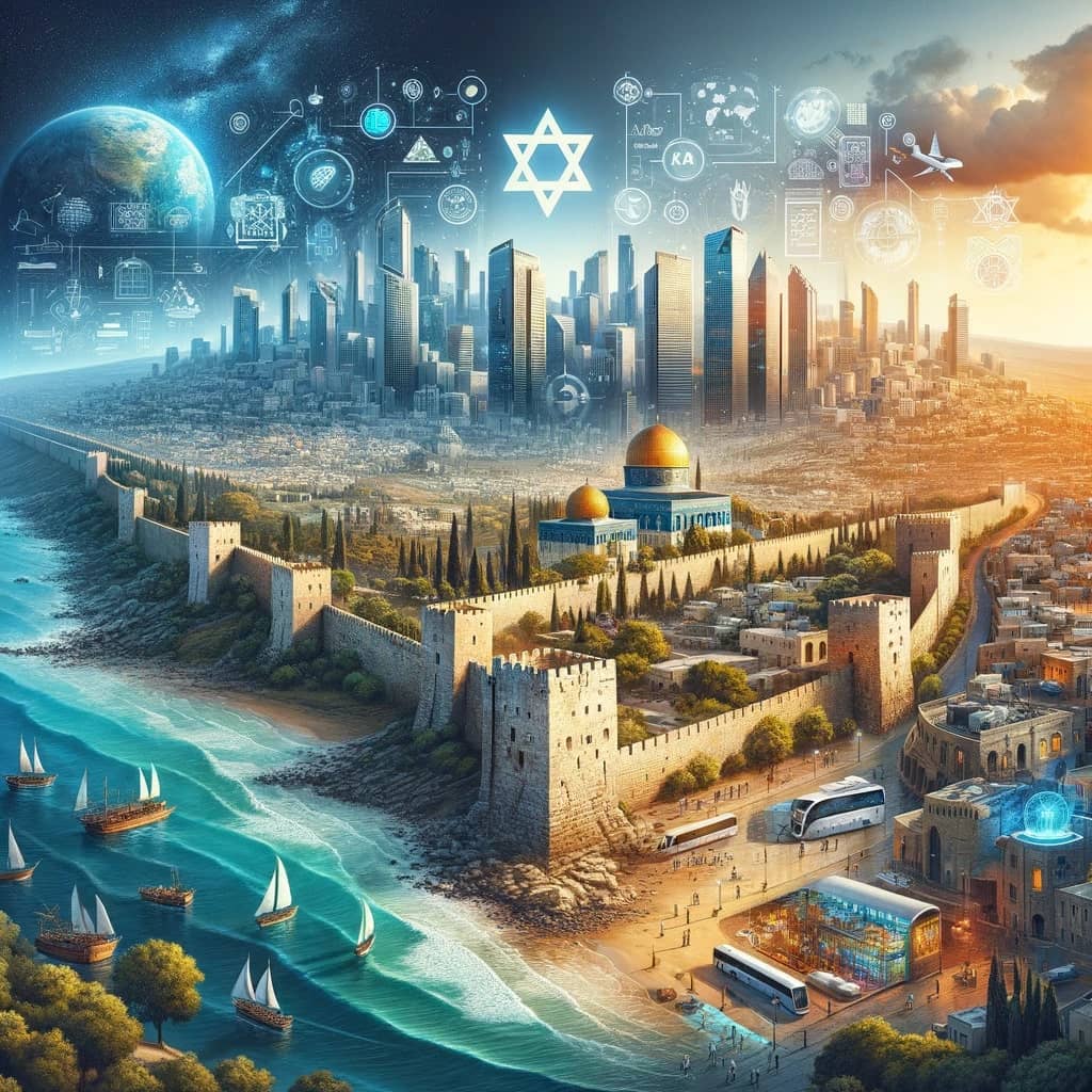 Visualize Israel a land of profound historical significance and modern innovation